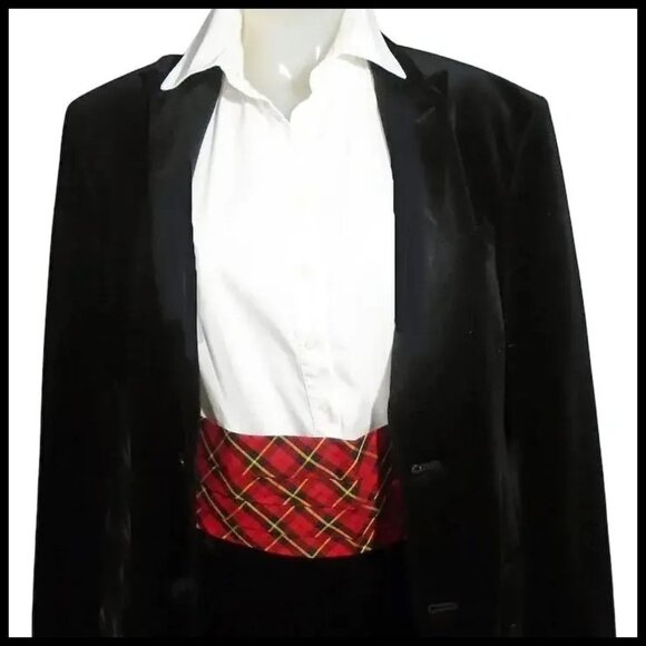 Tartan Plaid Cummerbund is a Festive Tuxedo Accessory and it's VINTAGE - Picture 5 of 13